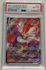 Cinderace VMAX - 036/192 - Ultra Rare - PSA 10